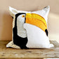 TOUCAN! Handmade Appliqué Linen ushion - Biggs & Hill - Cushion Covers - abstract cushion - boho cushion - colourful cushion