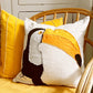 TOUCAN! Handmade Appliqué Linen ushion - Biggs & Hill - Cushion Covers - abstract cushion - boho cushion - colourful cushion