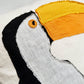 TOUCAN! Handmade Appliqué Linen ushion - Biggs & Hill - Cushion Covers - abstract cushion - boho cushion - colourful cushion