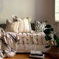 Striped Heavy Linen Grey and Cream Cushion Cover - Biggs & Hill - Cushion Covers - 18 inch - 24 inch - 30 inch