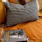 Black and White Striped Rectangular Cushion Cover - Biggs & Hill - Cushion Covers - 40cm - 60cm - black