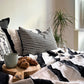 Black and White Striped Rectangular Cushion Cover - Biggs & Hill - pre-order - -