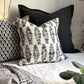 Handwoven Geometric Grey and White Boho Cushion Cover - Biggs & Hill - Cushion Covers - 18 inch - 45cm - black