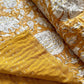 Mustard Hand Printed King Size Kantha Bedspread - Biggs & Hill - Bedspread - Bedspread - blanket - boho